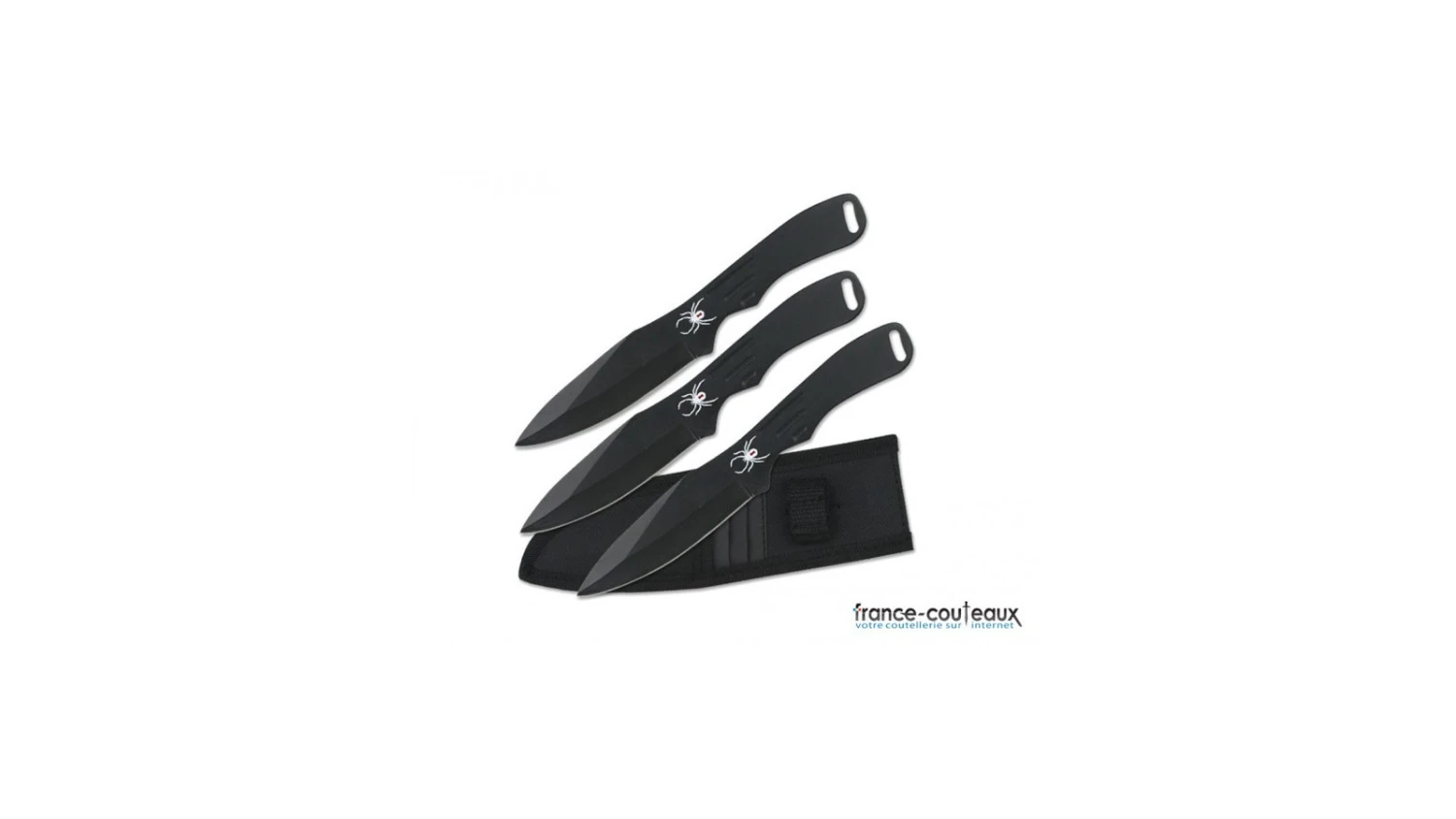 3 Couteaux De Lancer Perfect Point Black Spider 3 3 Couteaux De Lancer Perfect Point Black Spider
