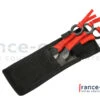 3 Kunaï Noirs Et Rouges Identiques + étui De Transport - 13 Cm -Boutique United Cutlery 3 kunai noirs et rouges identiques etui de transport 13 cm