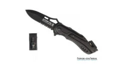 Couteau Aitor ATK Specop Tactical Noir Avec Brise Glace