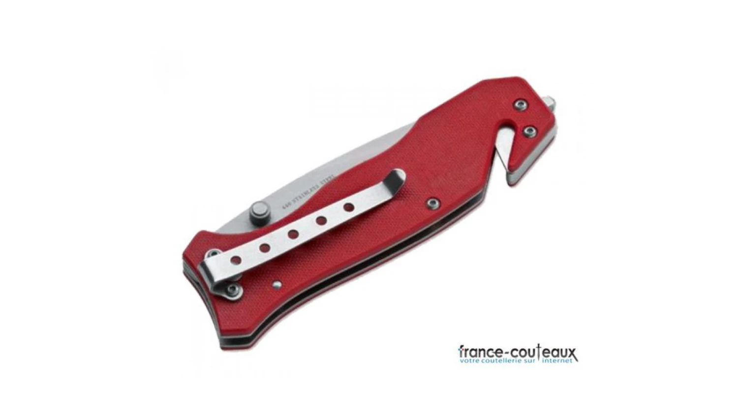 Couteau Fire Dept - Pompier - Rouge - 01MB366 - BOKER 3 Couteau Fire Dept - Pompier - Rouge - 01MB366 - BOKER