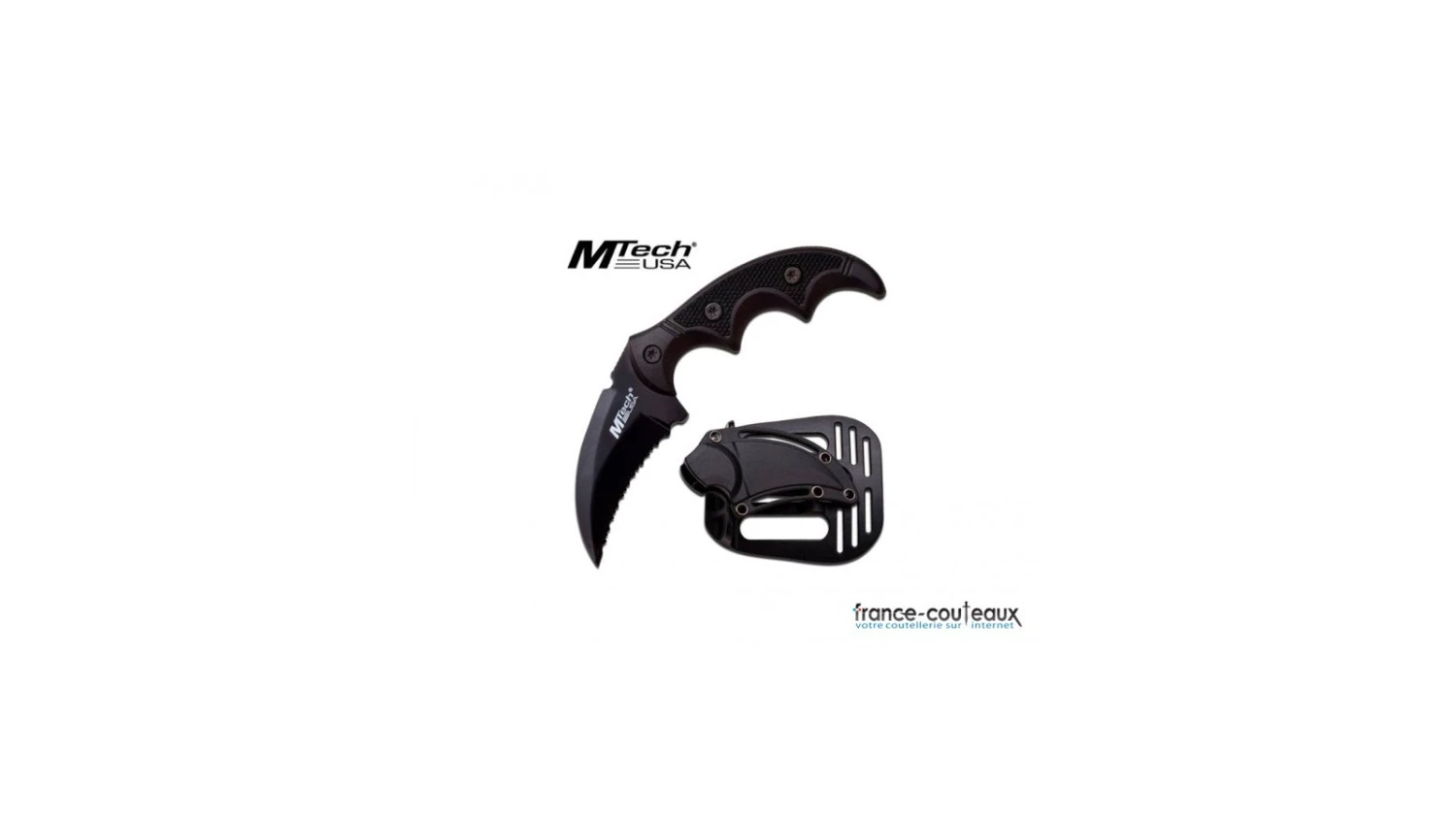 Couteau Karambit M-tech USA FXD Noir Avec Manche G10 3 Couteau Karambit M-tech USA FXD Noir Avec Manche G10