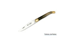 Couteau Laguiole Manche Façon Corne Blonde G. David - 12 Cm