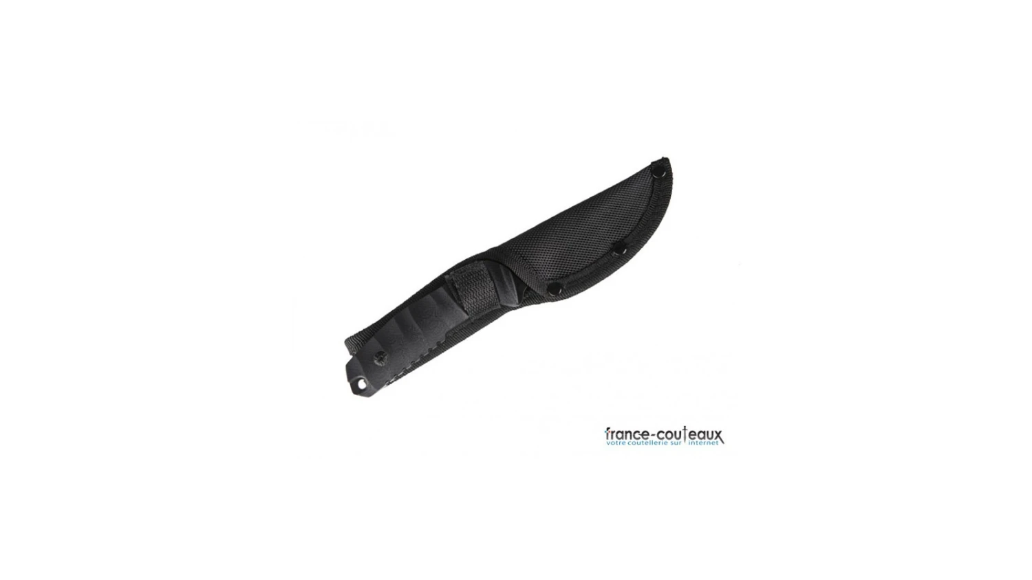 Couteau Noir Mat Militaire Ultra Solide Manche G10