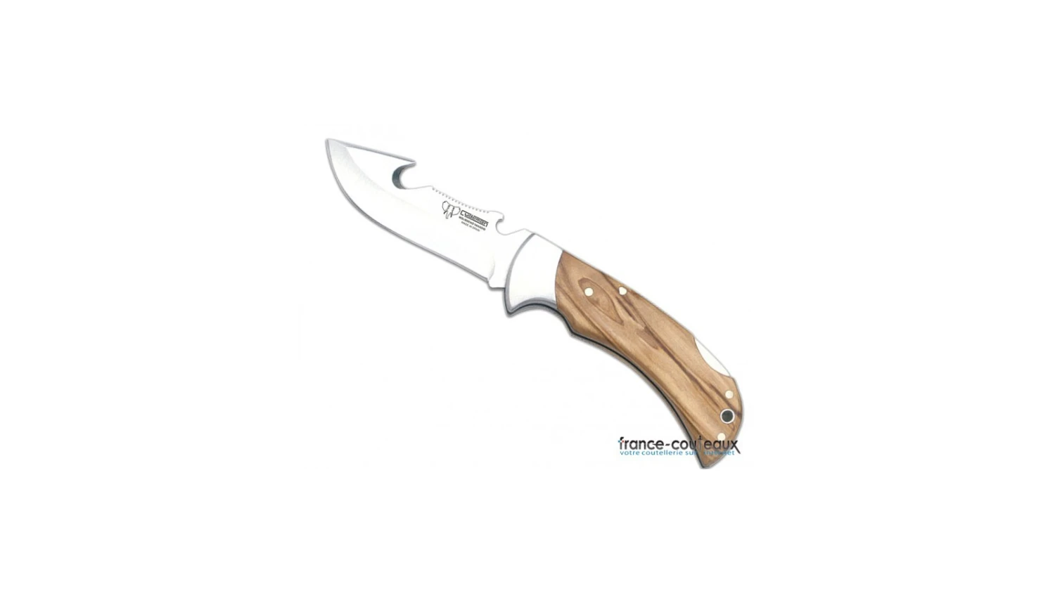 Pack Couteau à éviscérer Cudeman Manche En Olivier Et Son étui En Cuir Marron Doublé 4 Pack Couteau à éviscérer Cudeman Manche En Olivier Et Son étui En Cuir Marron Doublé – Image 2