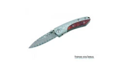 Couteau Pliant Herbertz Damas 71 Couches Manche Insert De Ronce