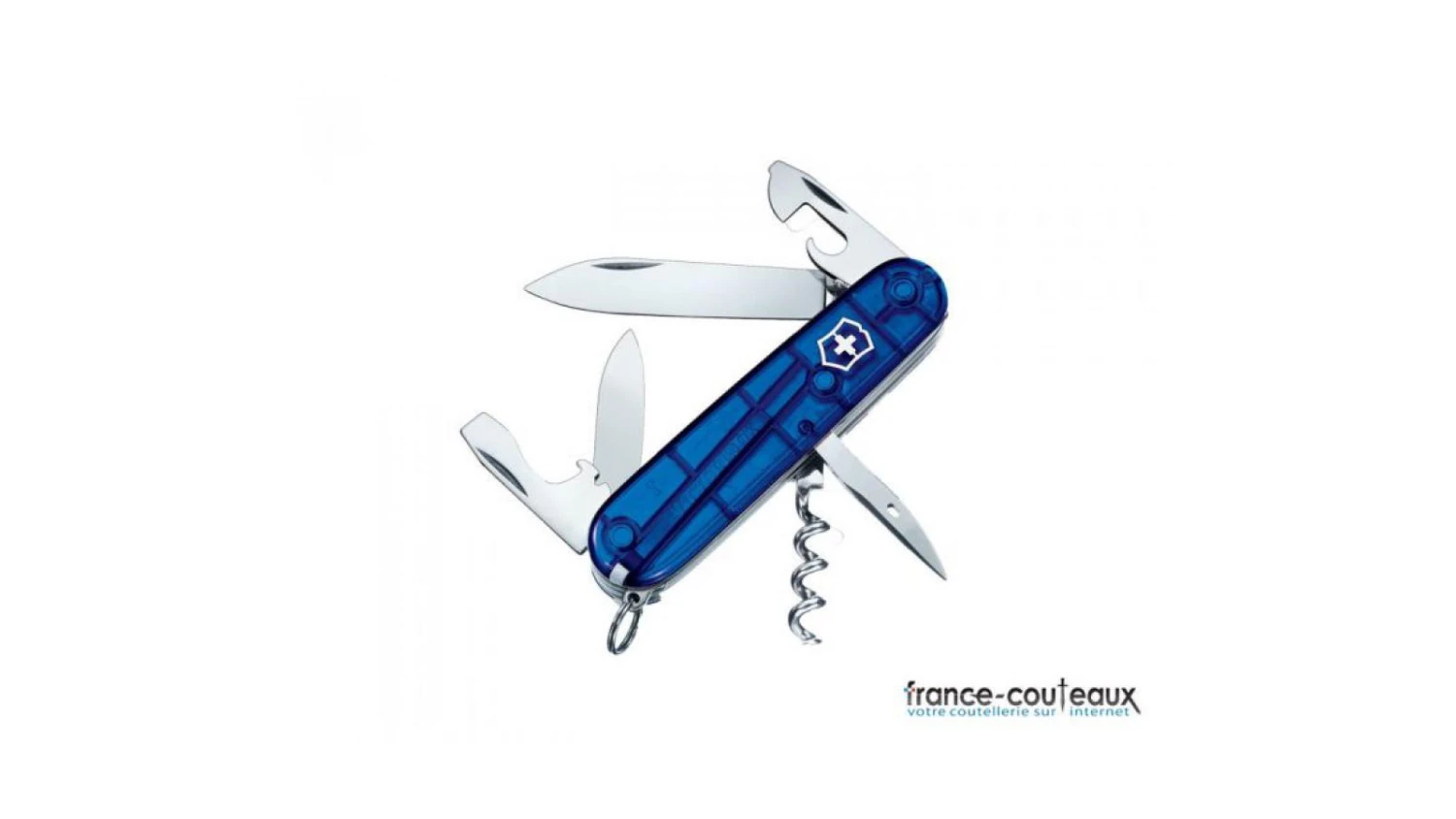 Couteau Suisse Victorinox - Spartan Bleu Translucide 12 Outils 4 Couteau Suisse Victorinox - Spartan Bleu Translucide 12 Outils – Image 2
