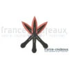 Haller Jeu De 3 Couteaux De Lancer - Noir Lame Rouge -Boutique United Cutlery haller jeu de 3 couteaux de lancer noir lame rouge
