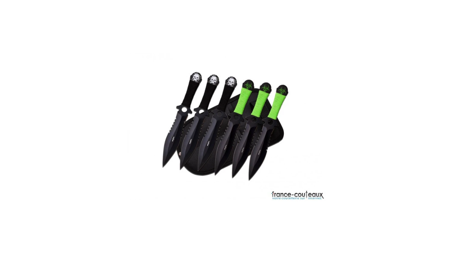 Set De 6 Couteaux De Lancer Perfect Point Skeleton Vert Et Noir 3 Set De 6 Couteaux De Lancer Perfect Point Skeleton Vert Et Noir