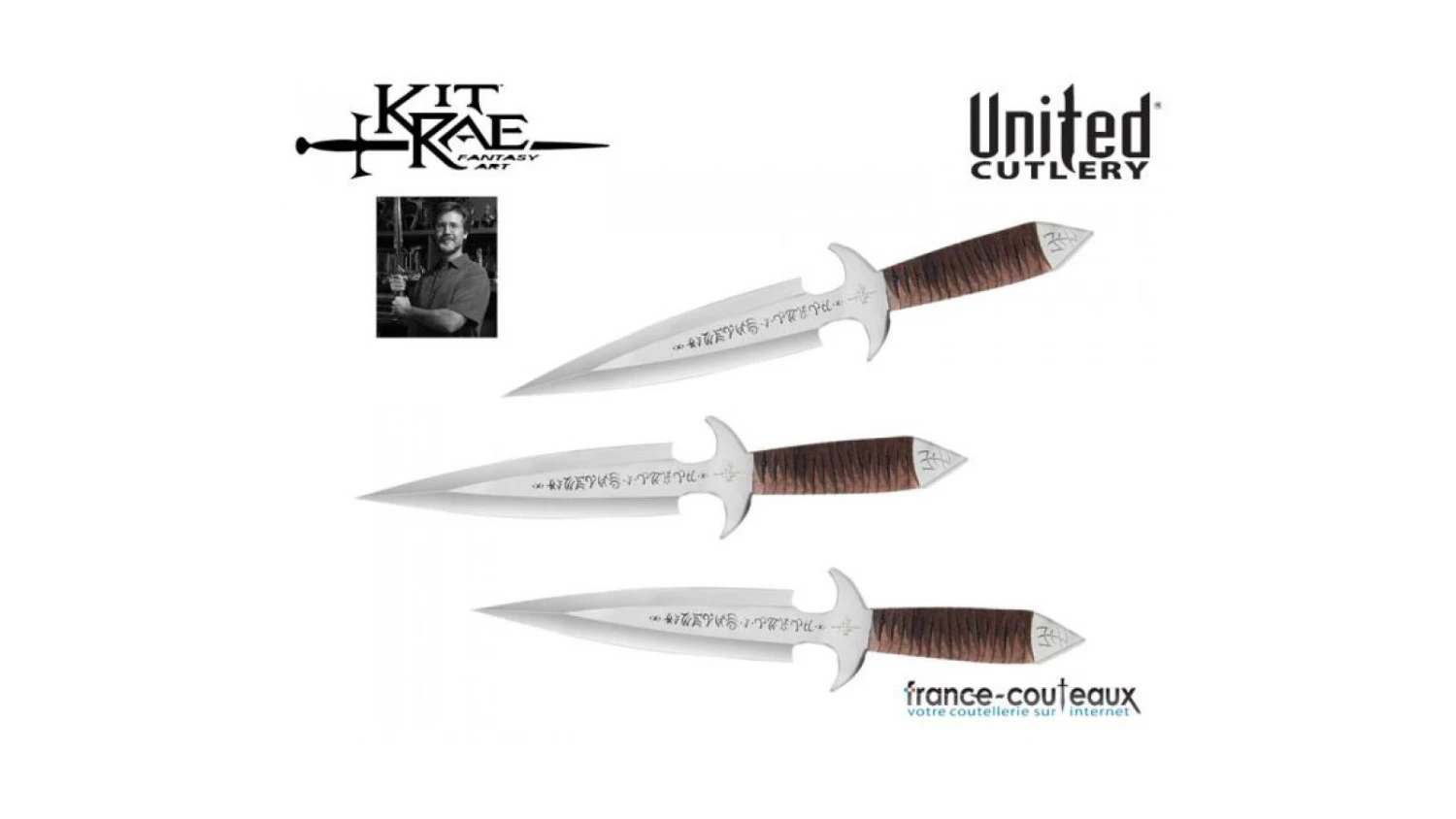 United Cutlery Set De 3 Couteaux De Lancer Kit Rae - Black Jet 3 United Cutlery Set De 3 Couteaux De Lancer Kit Rae - Black Jet